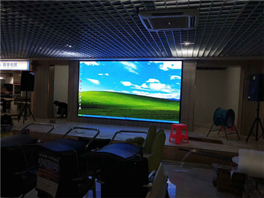 会议室安装P3室内全彩LED显示屏效果